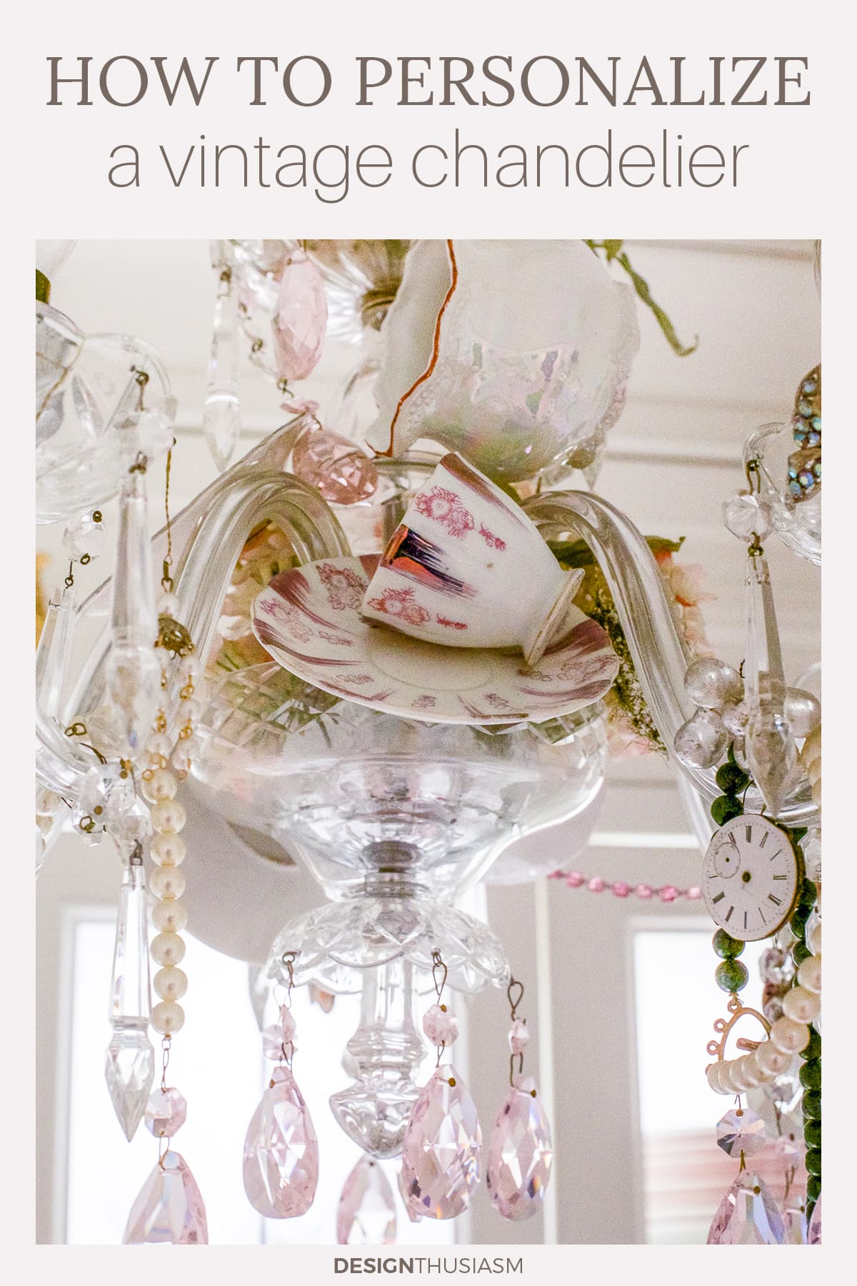 Vintage Teacup Chandelier