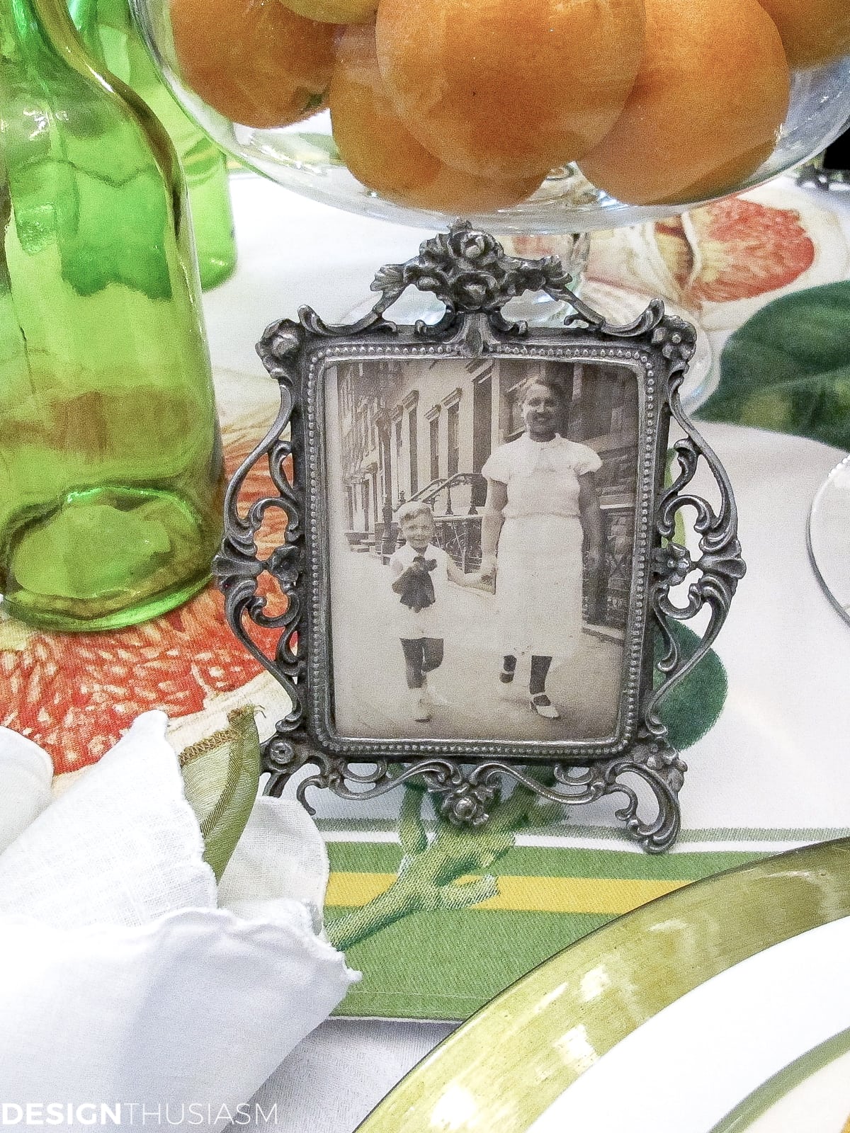 Father’s Day decorations | A citrus tablescape - terilynadamsblog.com