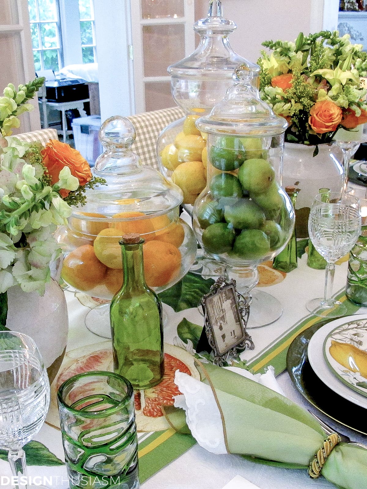 Father’s Day decorations | A citrus tablescape - terilynadamsblog.com