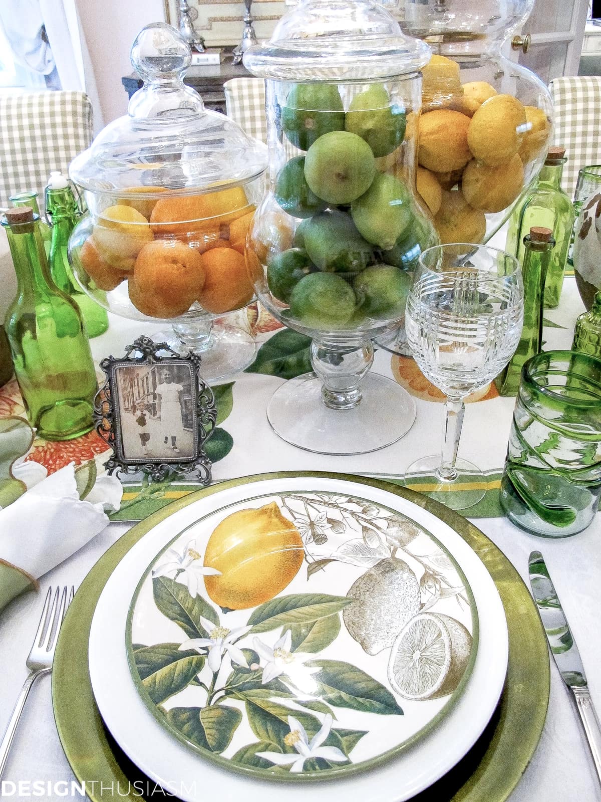 Father’s Day decorations | A citrus tablescape - terilynadamsblog.com