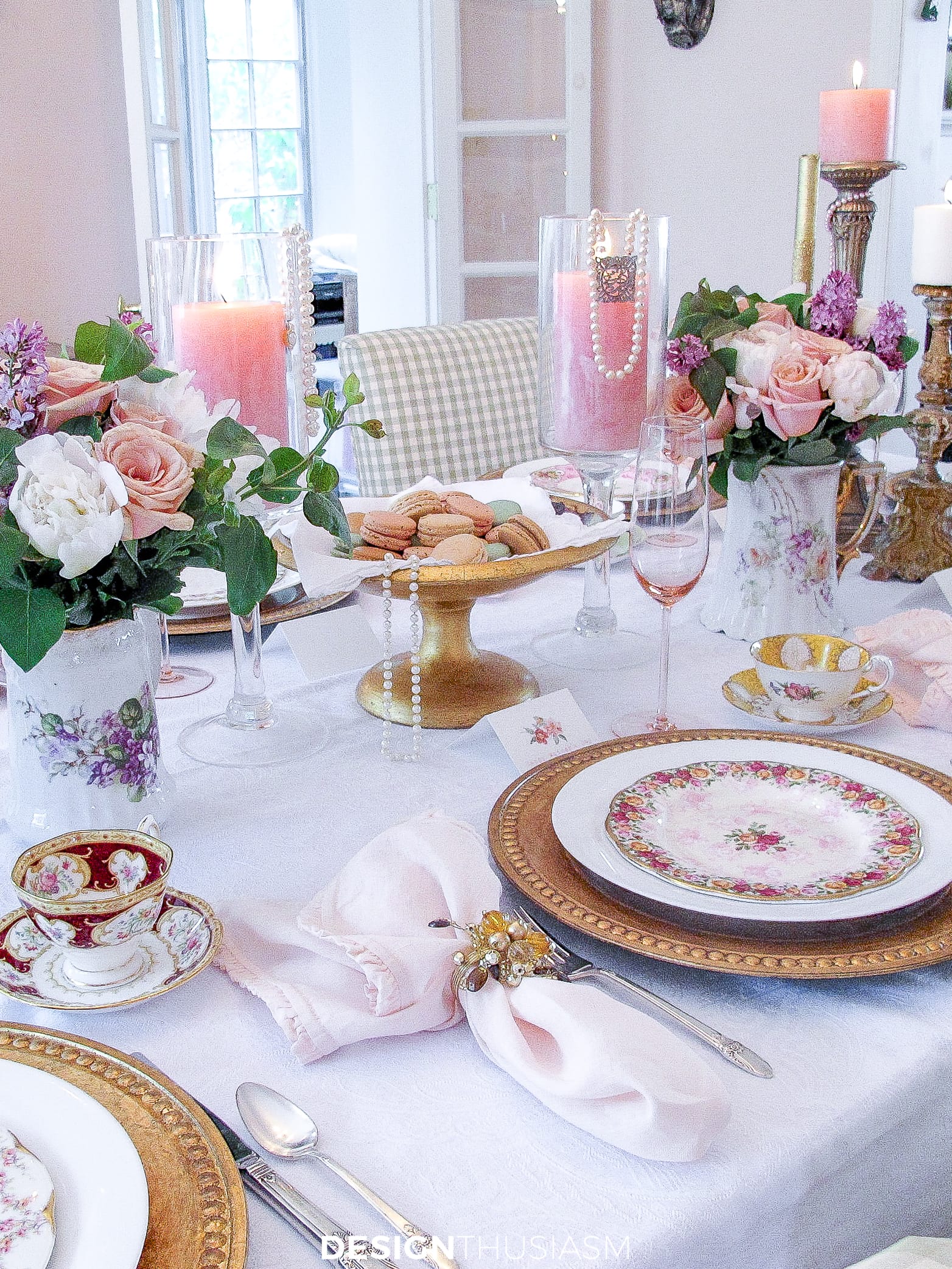 Mother's Day table setting decorations