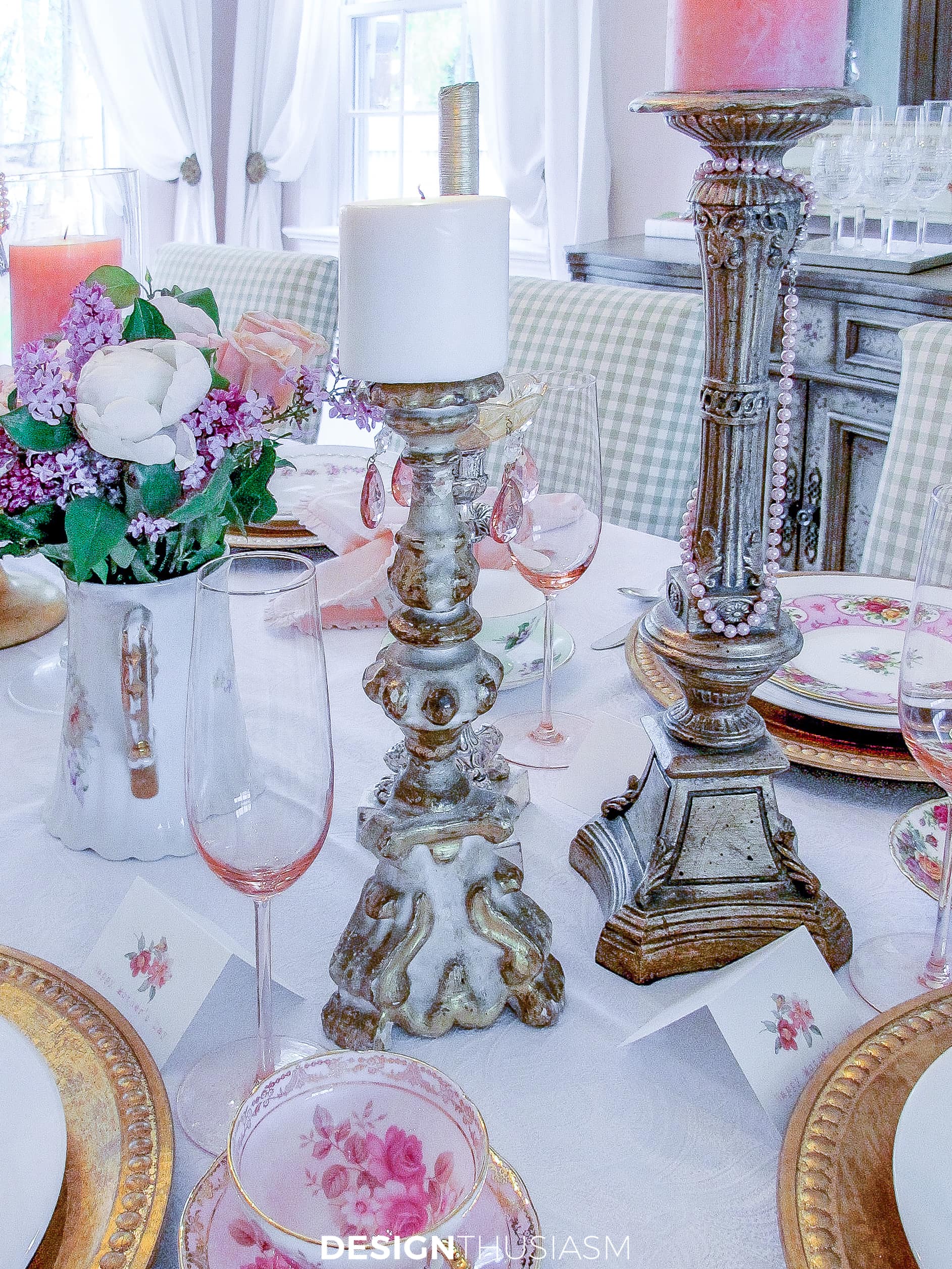 Mother's Day candlestick decorations