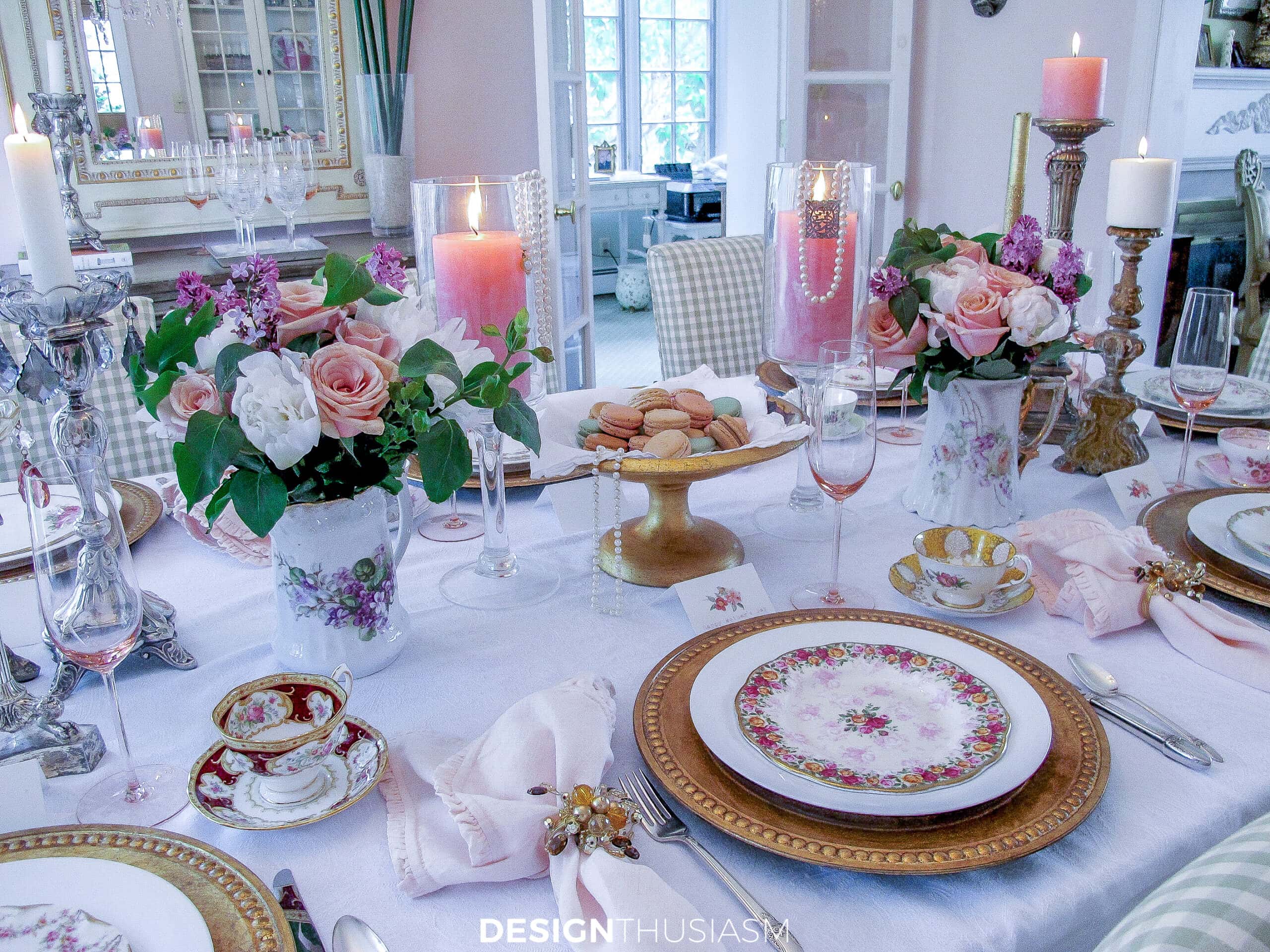 Mother's Day tablescape decorations