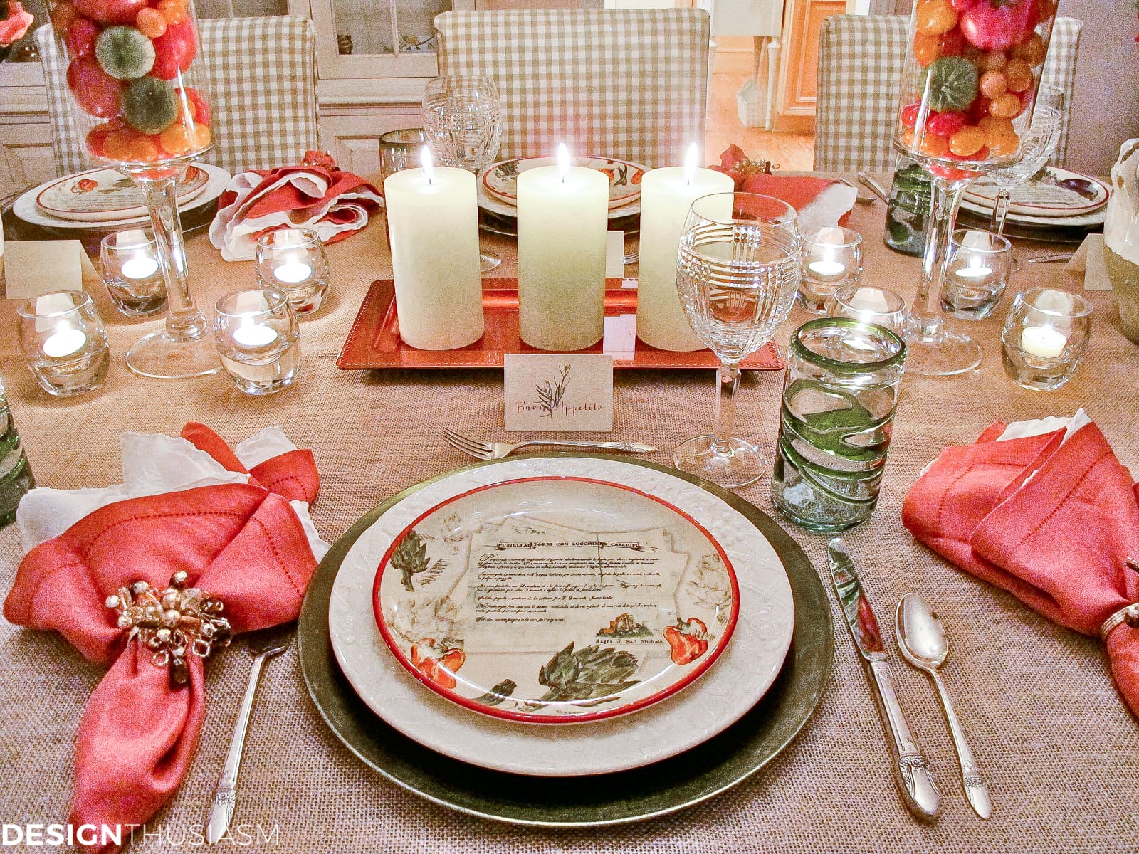 Tuscan tablescape ideas for your Italian themed party - terilynadamsblog.com