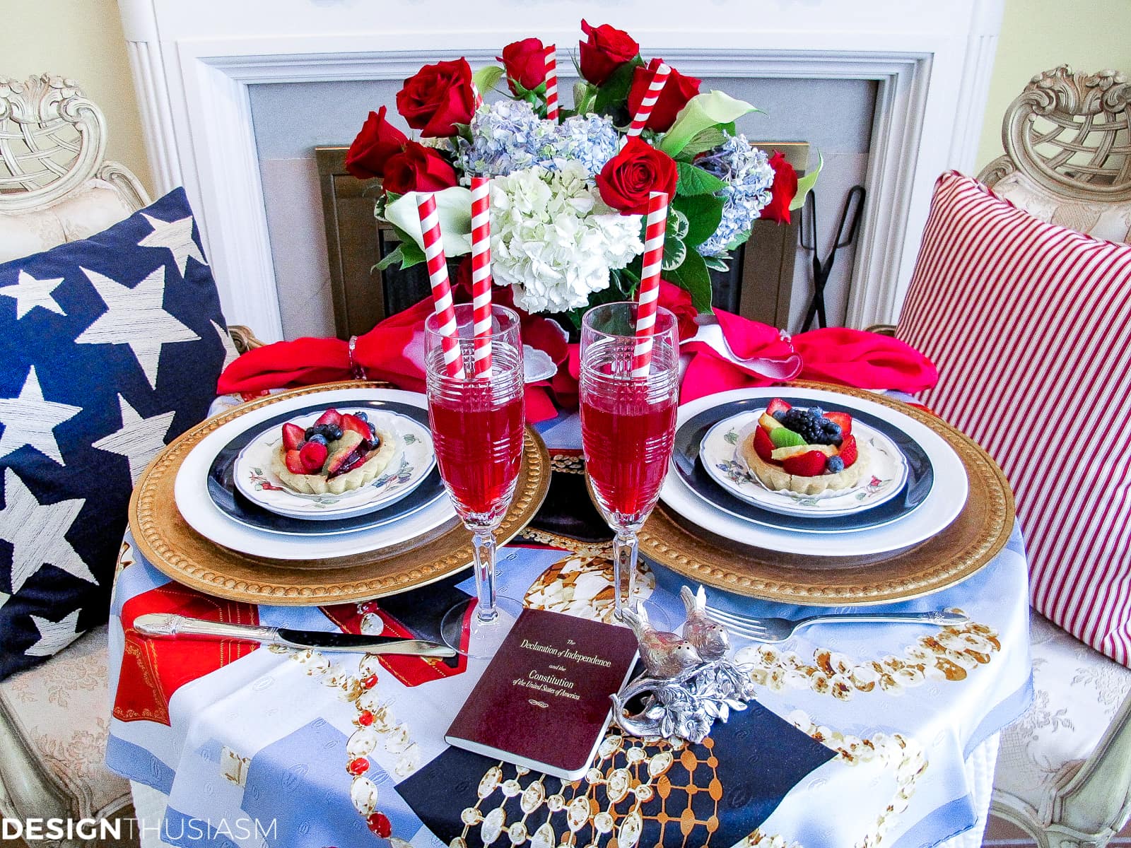 Patriotic Decorations | Elegant Fourth of July Table Decor Ideas - terilynadamsblog.com
