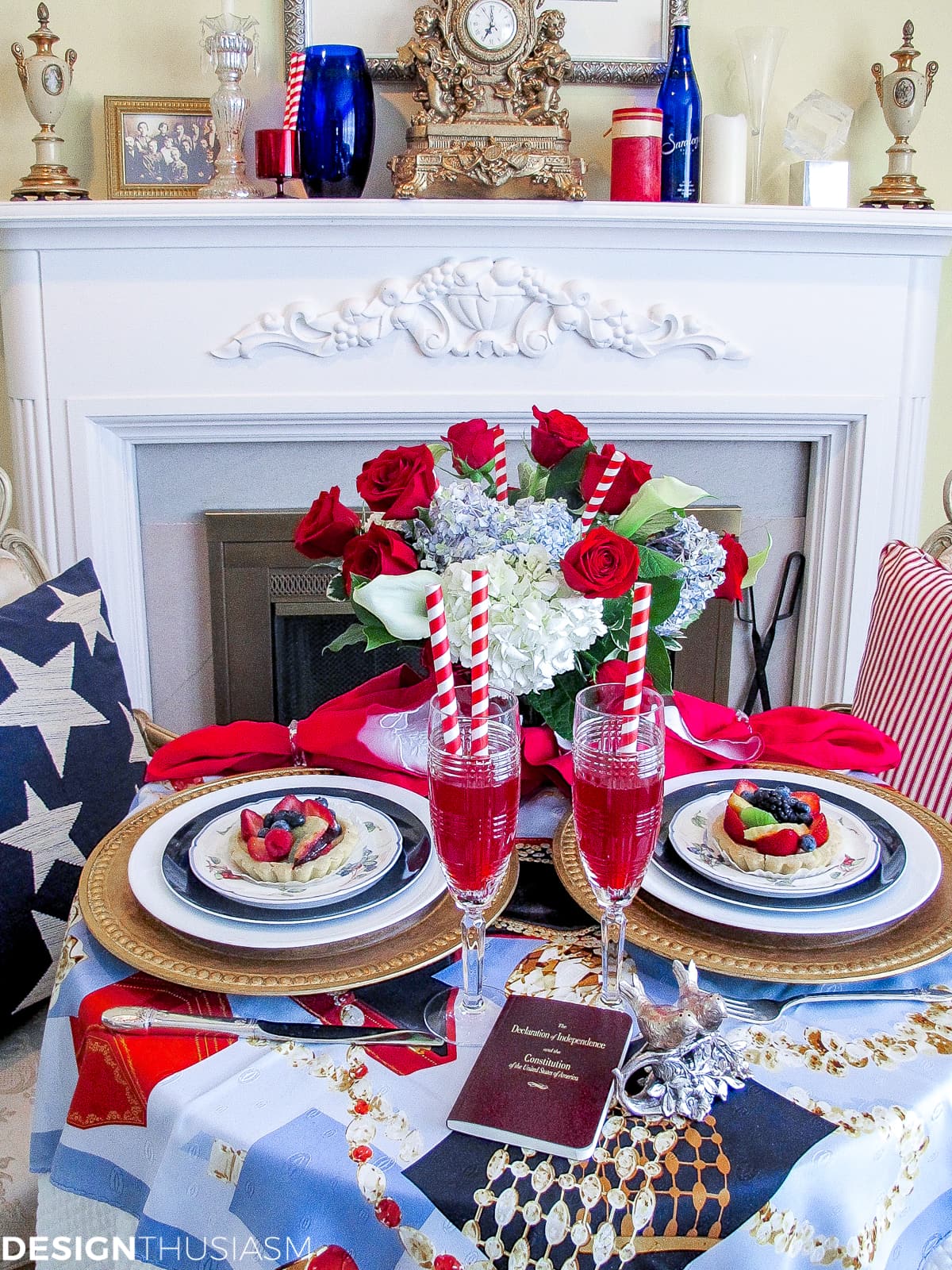Patriotic Decorations | Elegant Fourth of July Table Decor Ideas - terilynadamsblog.com