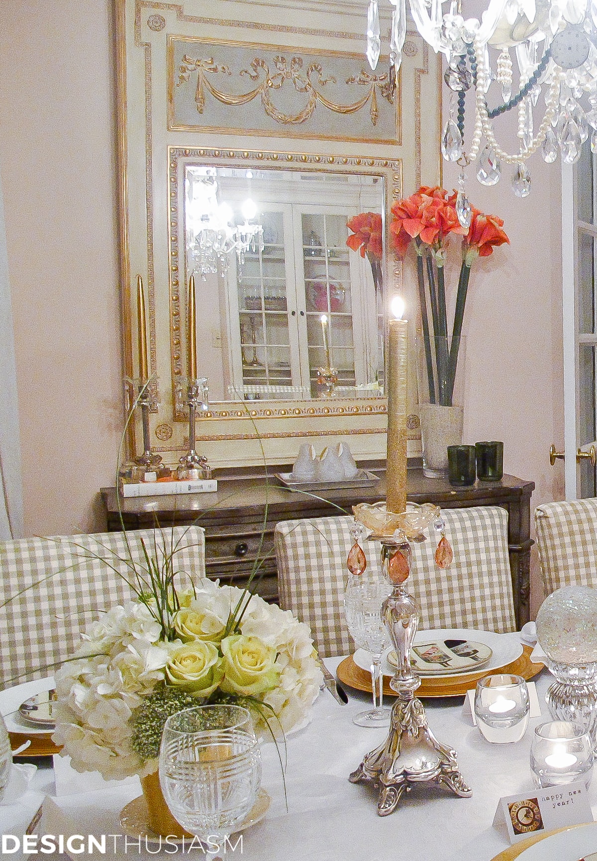 New Years Eve Party Themes | Tablescape with Timepieces - terilynadamsblog.com