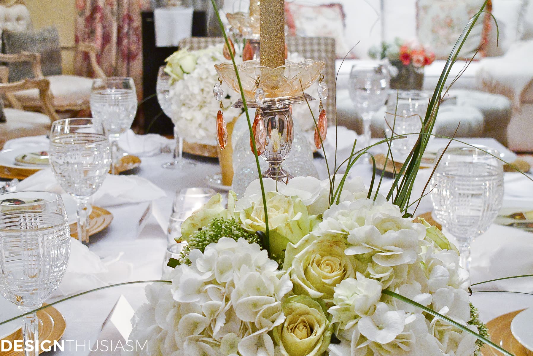 New Years Eve Party Themes | Tablescape with Timepieces - terilynadamsblog.com
