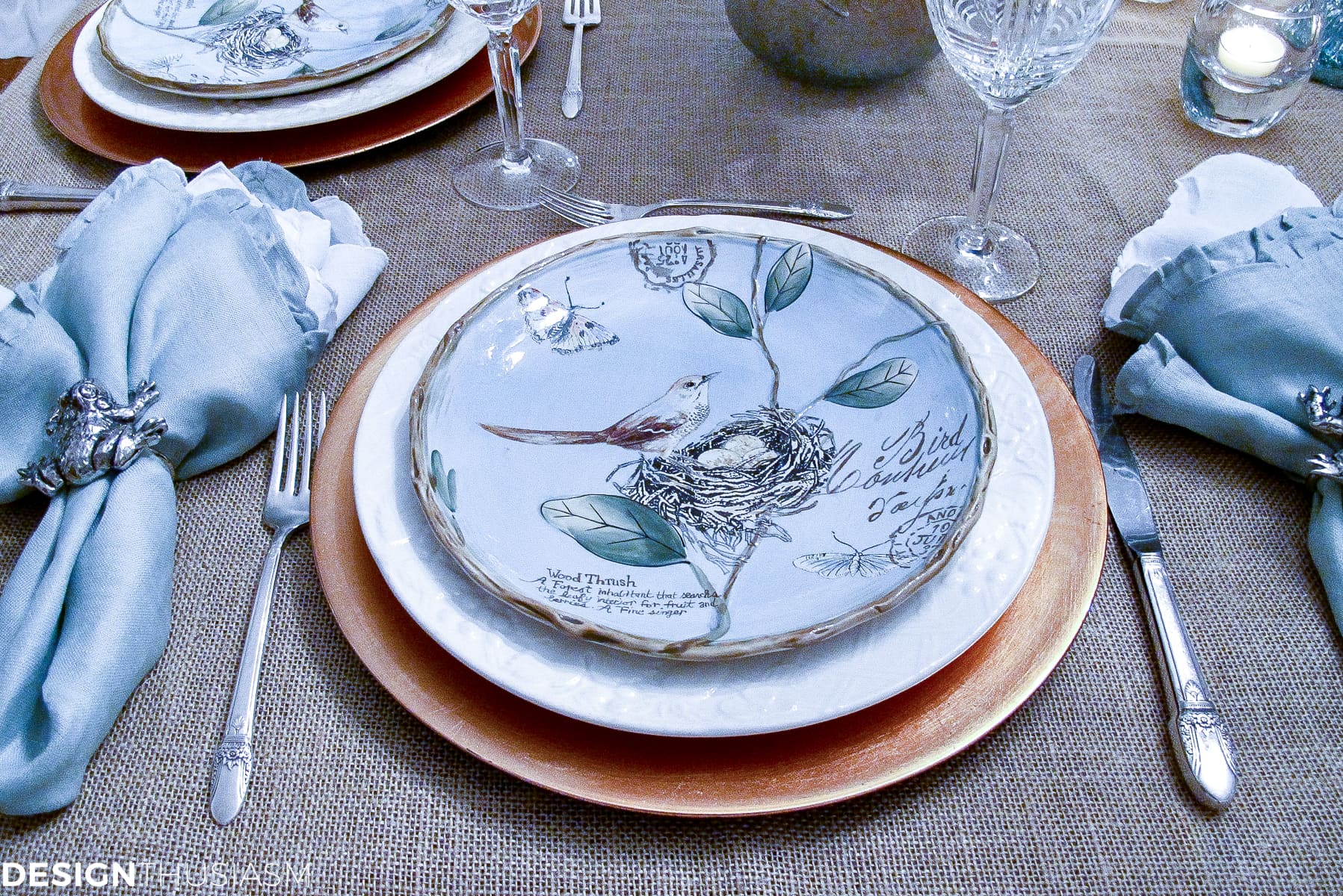 Spring Plates | A Nature Inspired Rustic Table Setting - terilynadamsblog.com