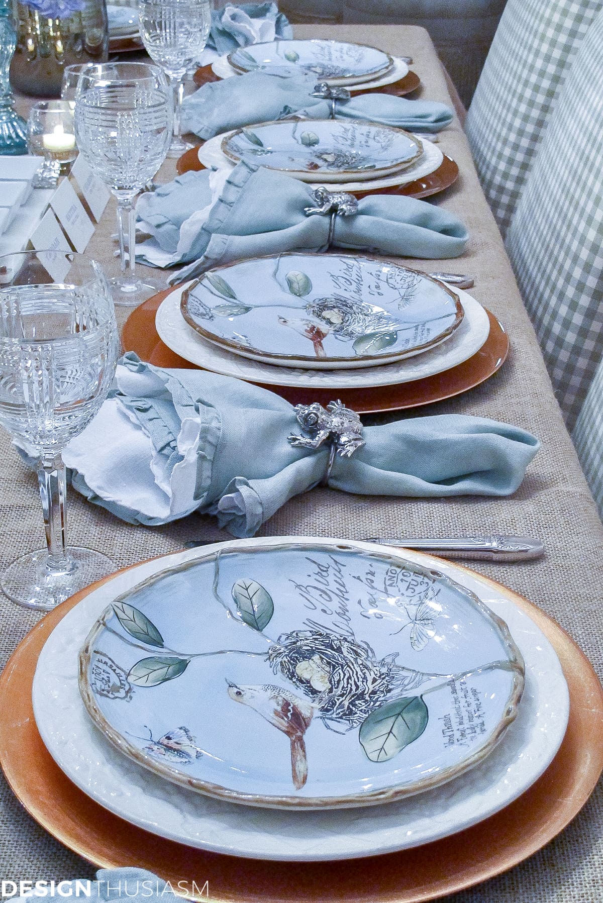 Spring Plates | A Nature Inspired Rustic Table Setting - terilynadamsblog.com