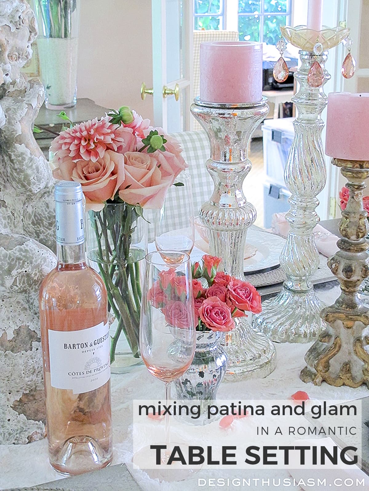 Chippy Dinner Party: Setting a Table with Shabby Chic Accessories - terilynadamsblog.com