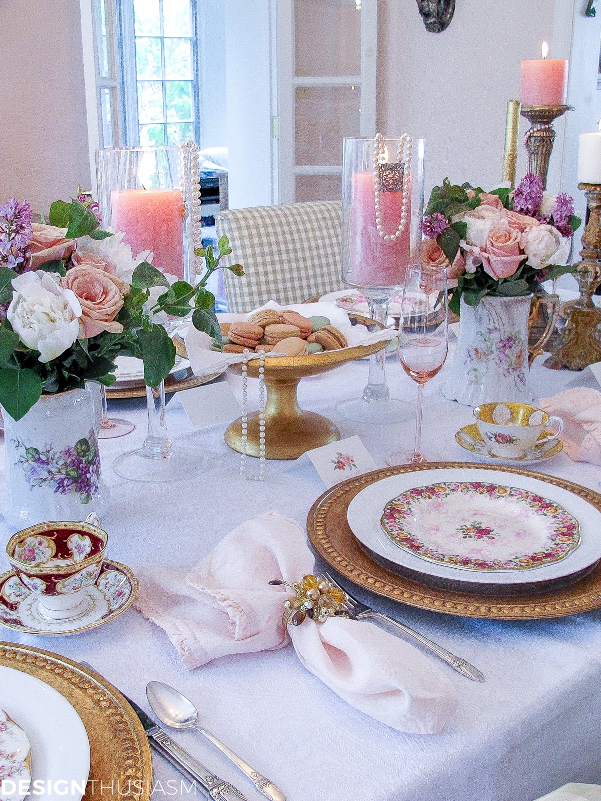 vintage party ideas: mixing antique china in a tablescape - terilynadamsblog.com