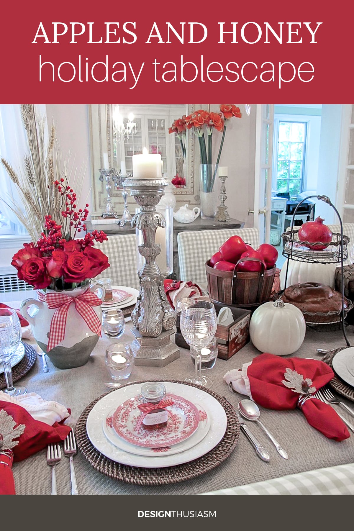 apples and honey table setting