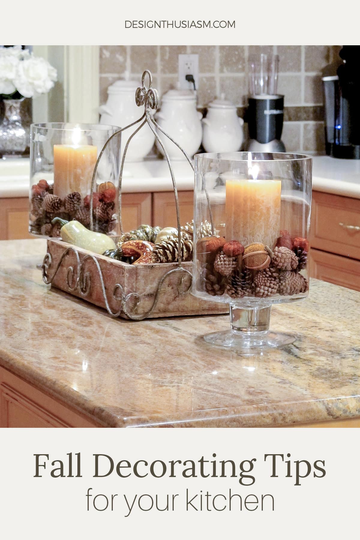 fall decor in the kitchen