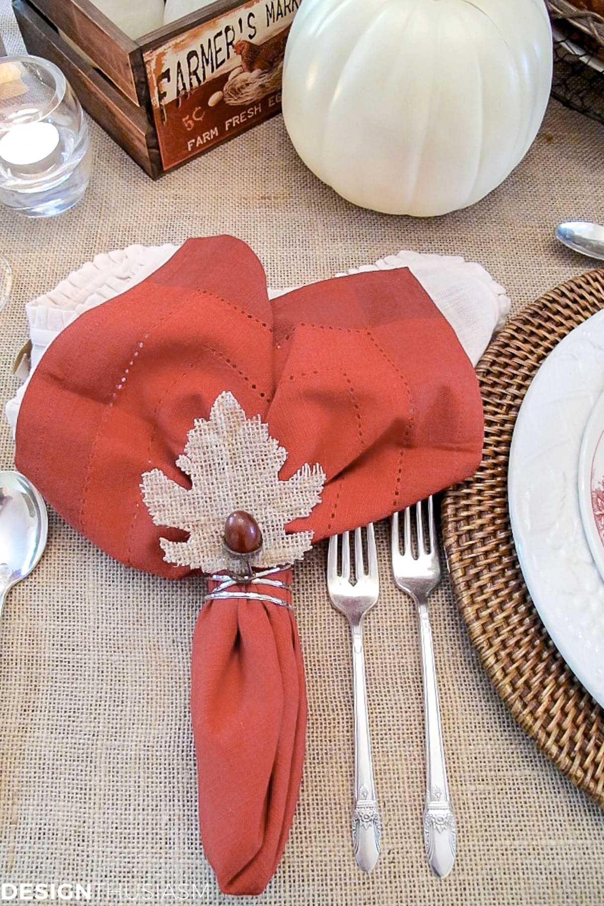 DIY Thanksgiving napkin rings