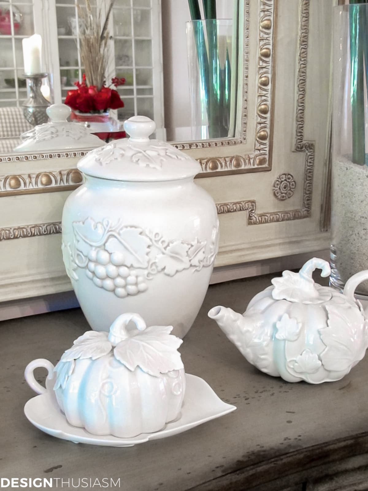 fall ceramics for rustic table decor