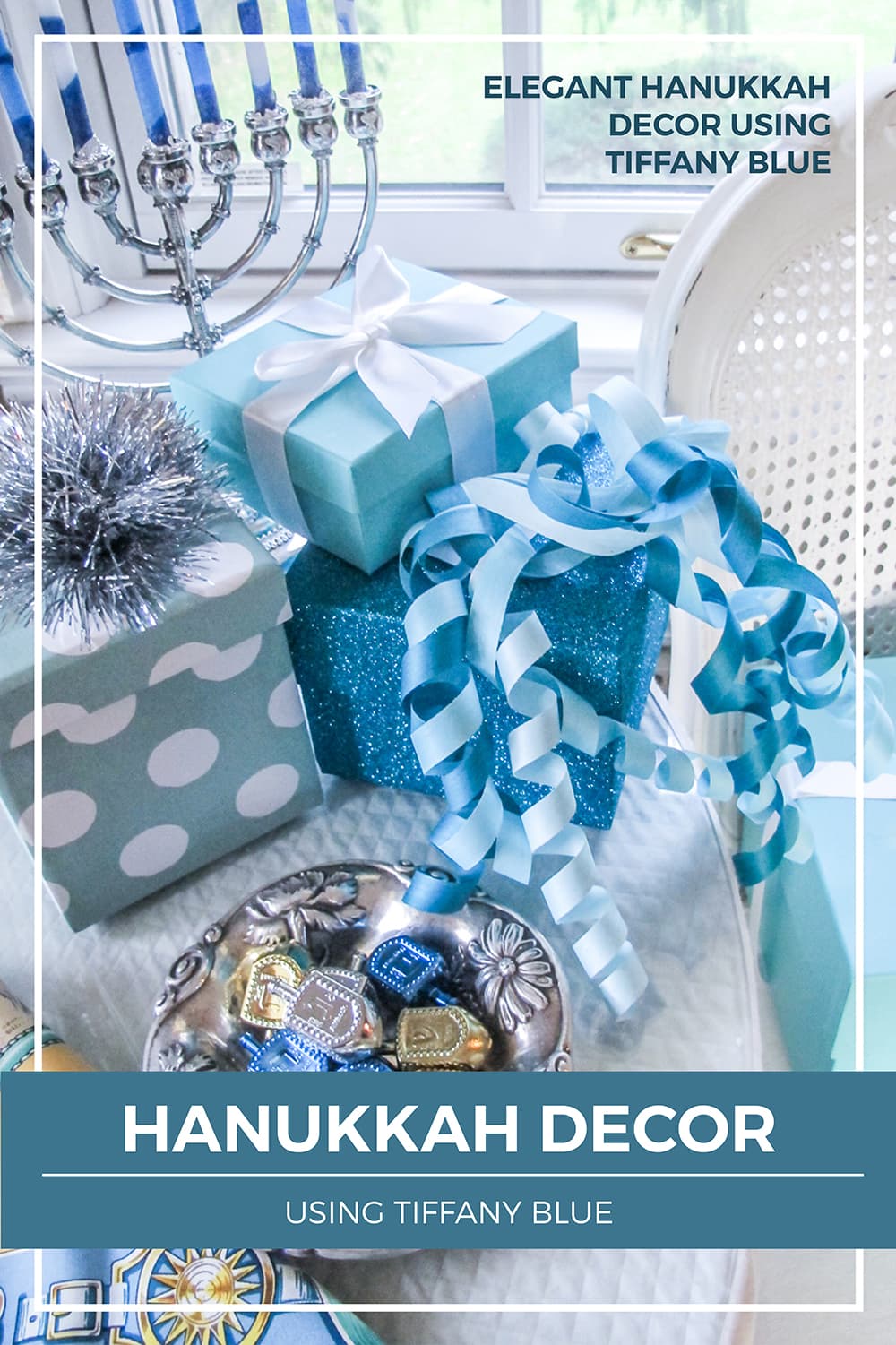 Elegant Hanukkah Decor Using Tiffany Blue | terilynadamsblog.com