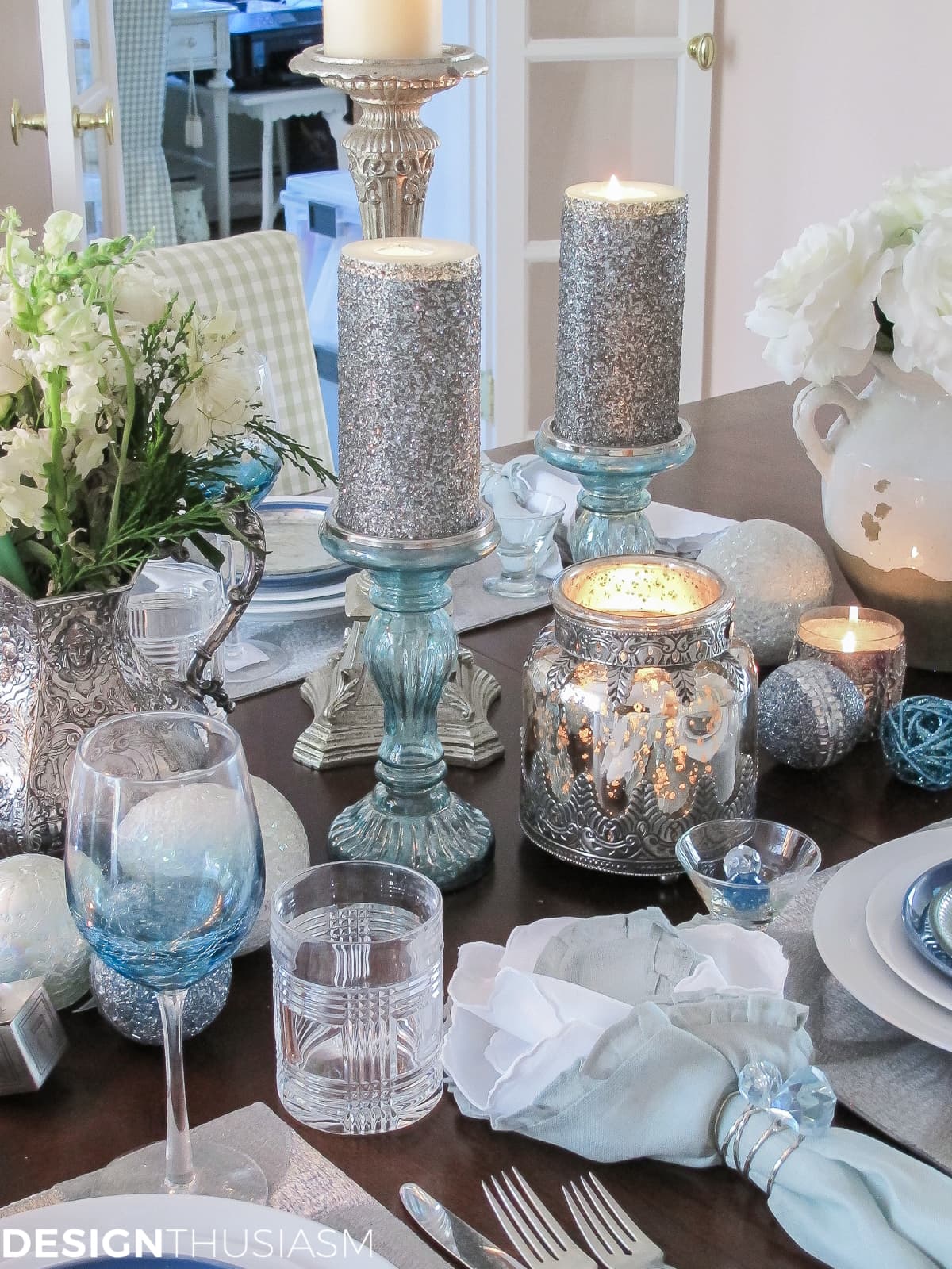 Festival of Lights Hanukkah Table Setting | terilynadamsblog.com