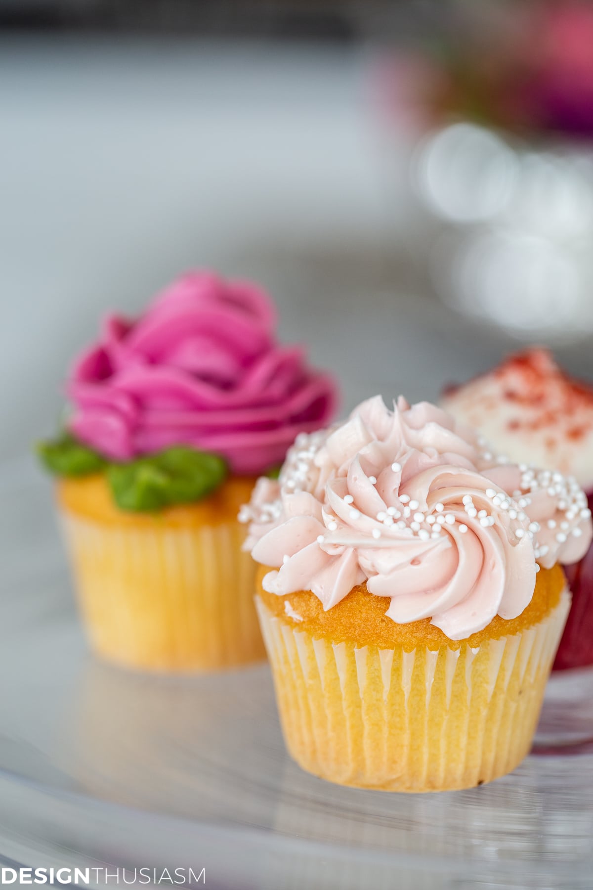 Valentines Day rose cupcakes