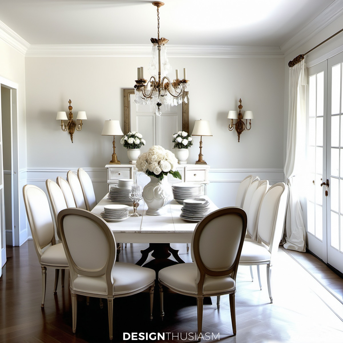 dishes in the dining room for packing