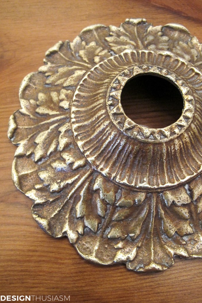 antique brass chandelier canopy