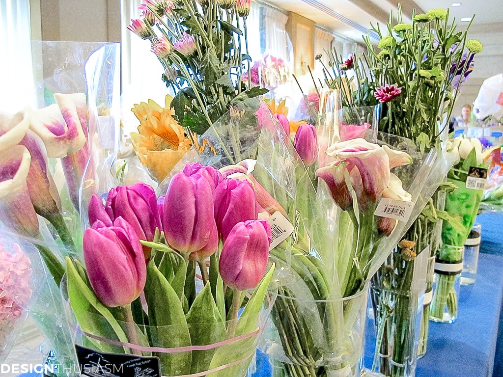Mardi Gras decorations and centerpieces