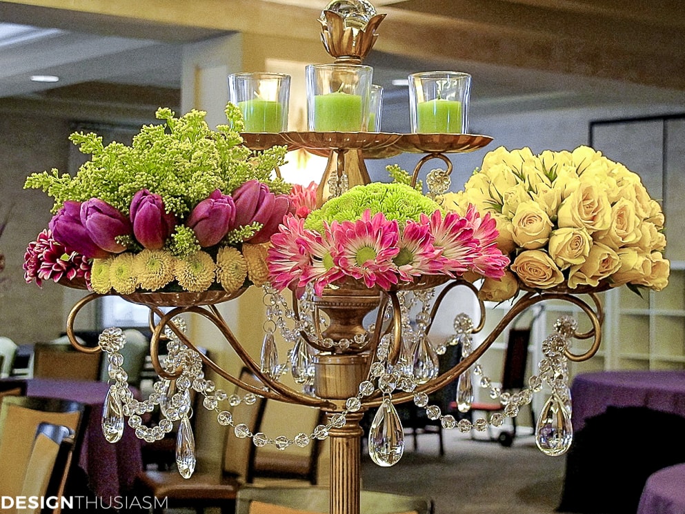 Mardi Gras decorations and centerpieces