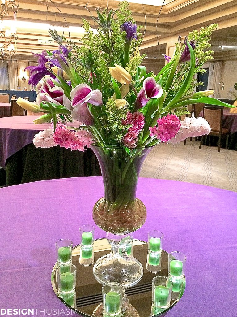 Mardi Gras decorations and centerpieces