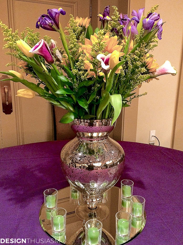 Mardi Gras decorations and centerpieces