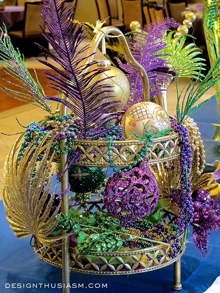 Decorating with Mardi Gras Centerpieces