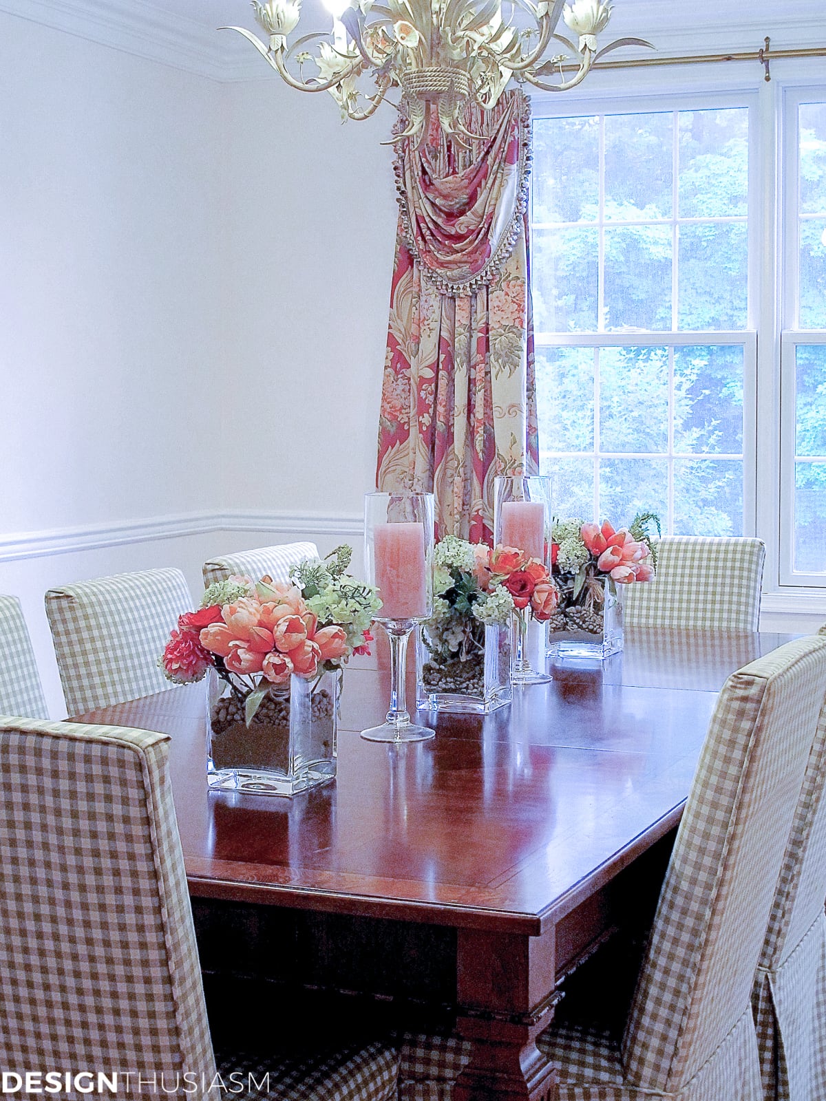 Dining room inspiration | Adding a rosy glow with blush pink - terilynadamsblog.com