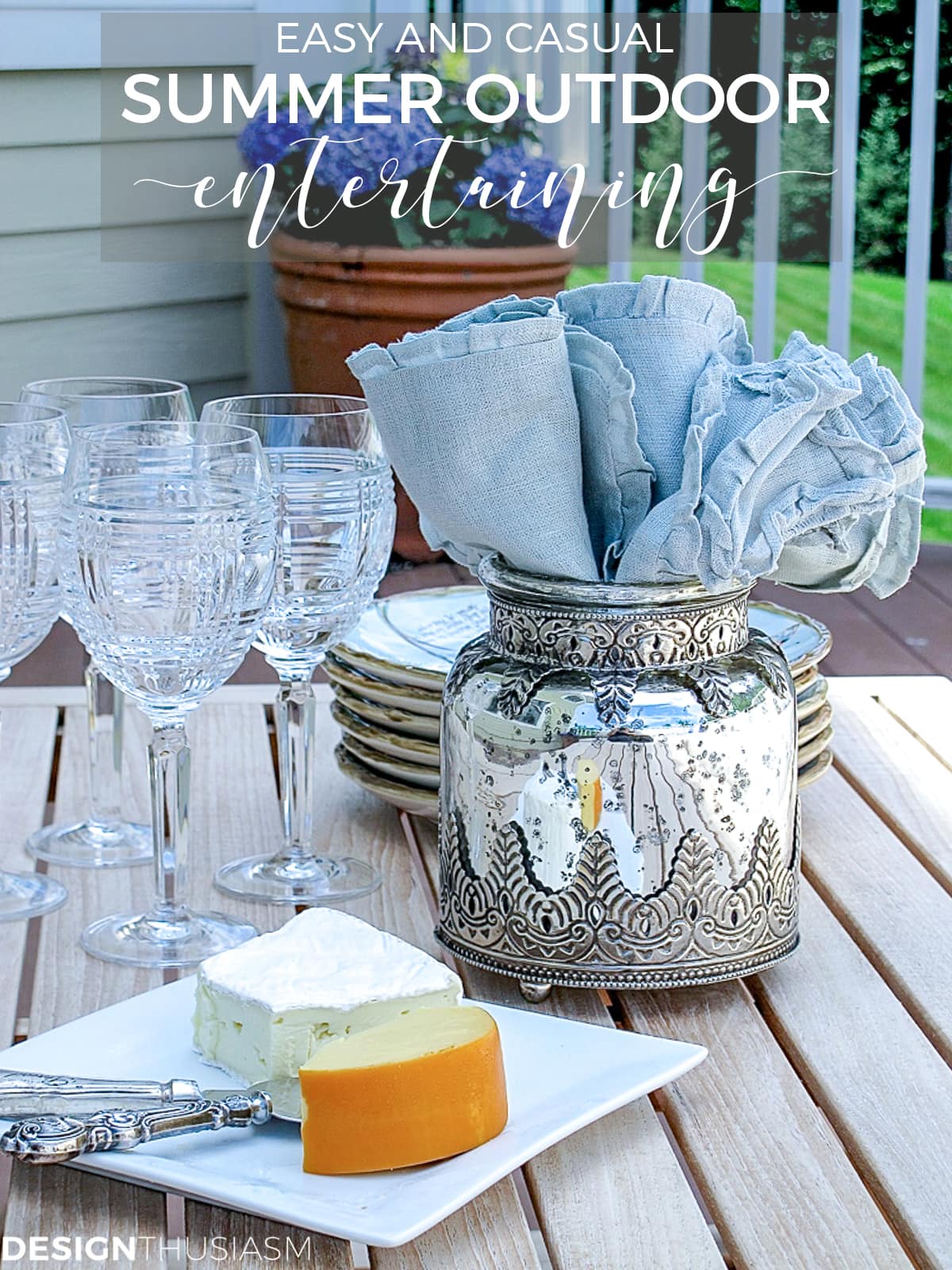 casual outdoor patio entertaining
