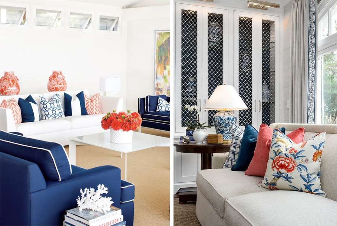 red white and blue decor