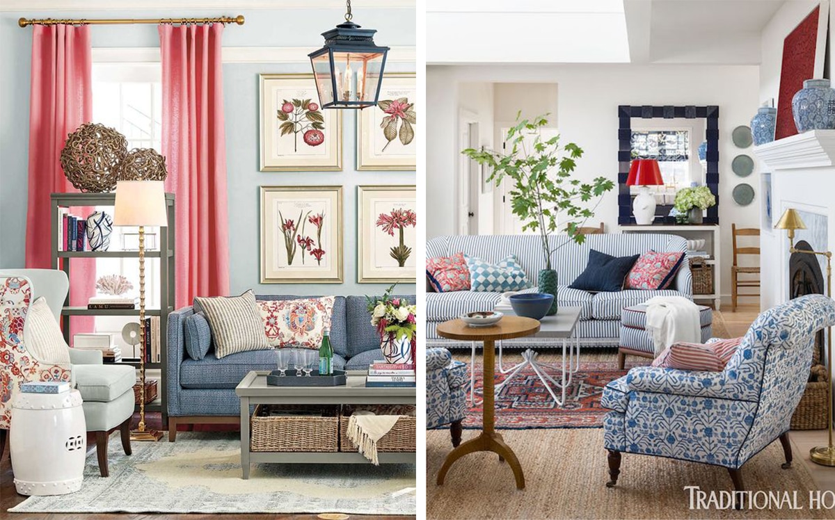 red white and blue decor