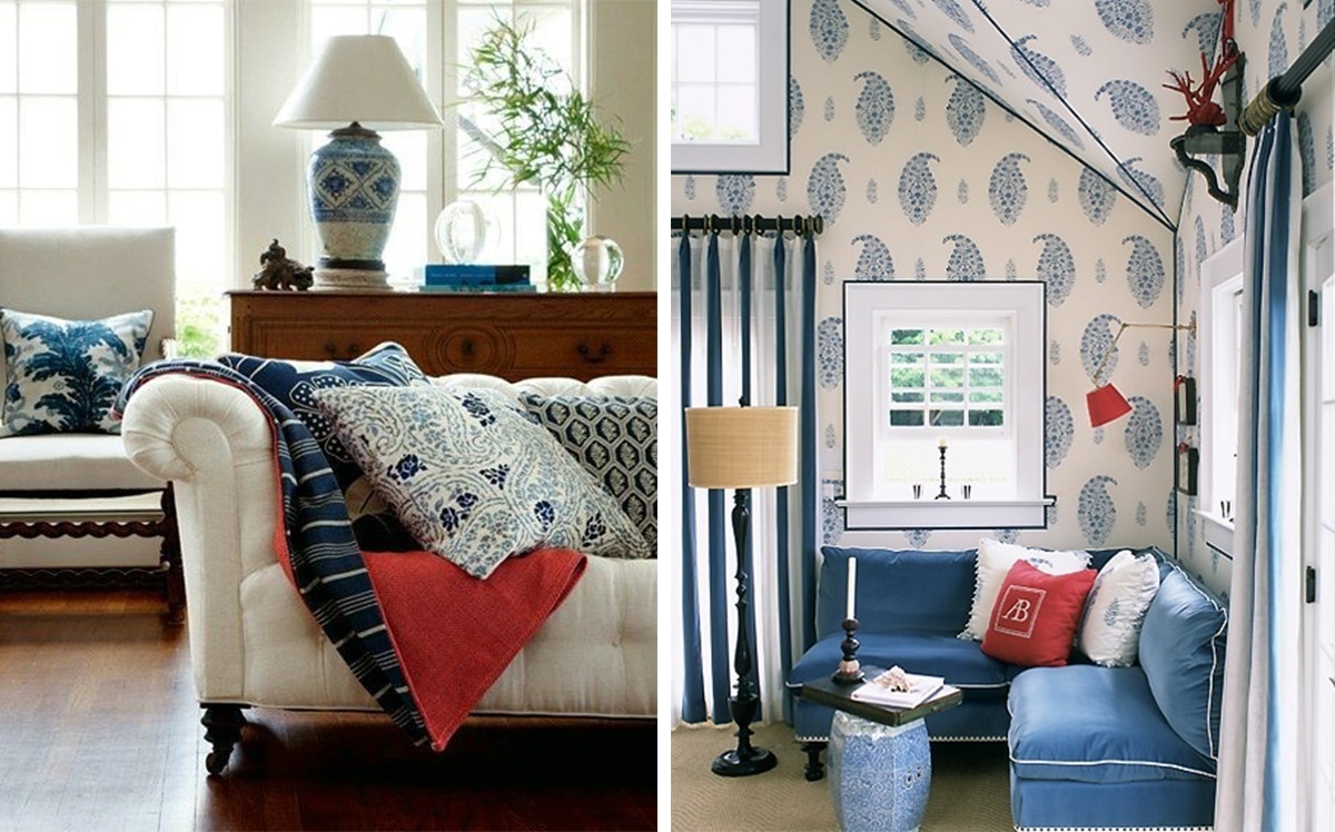 red white and blue decor
