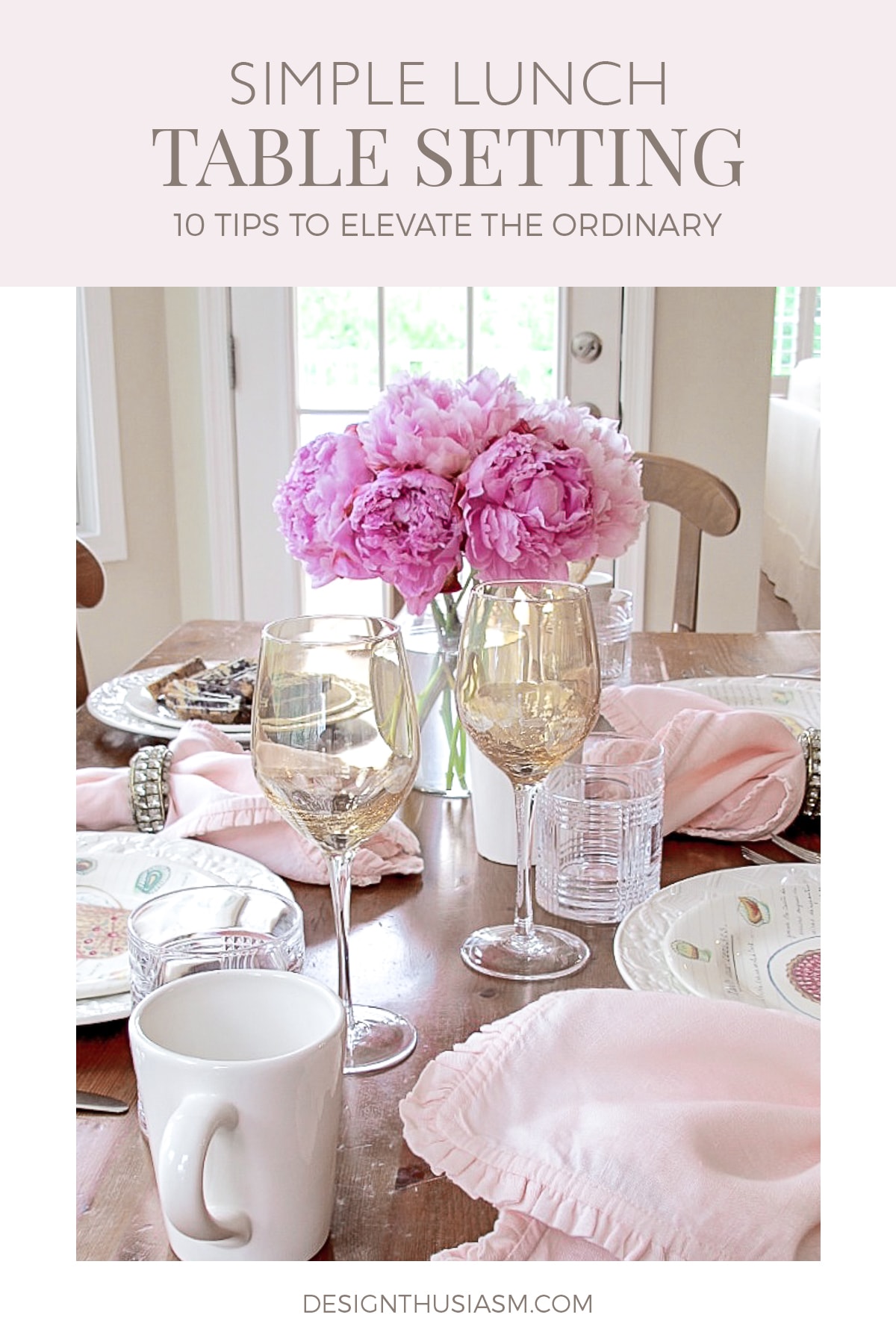 table setting for lunch