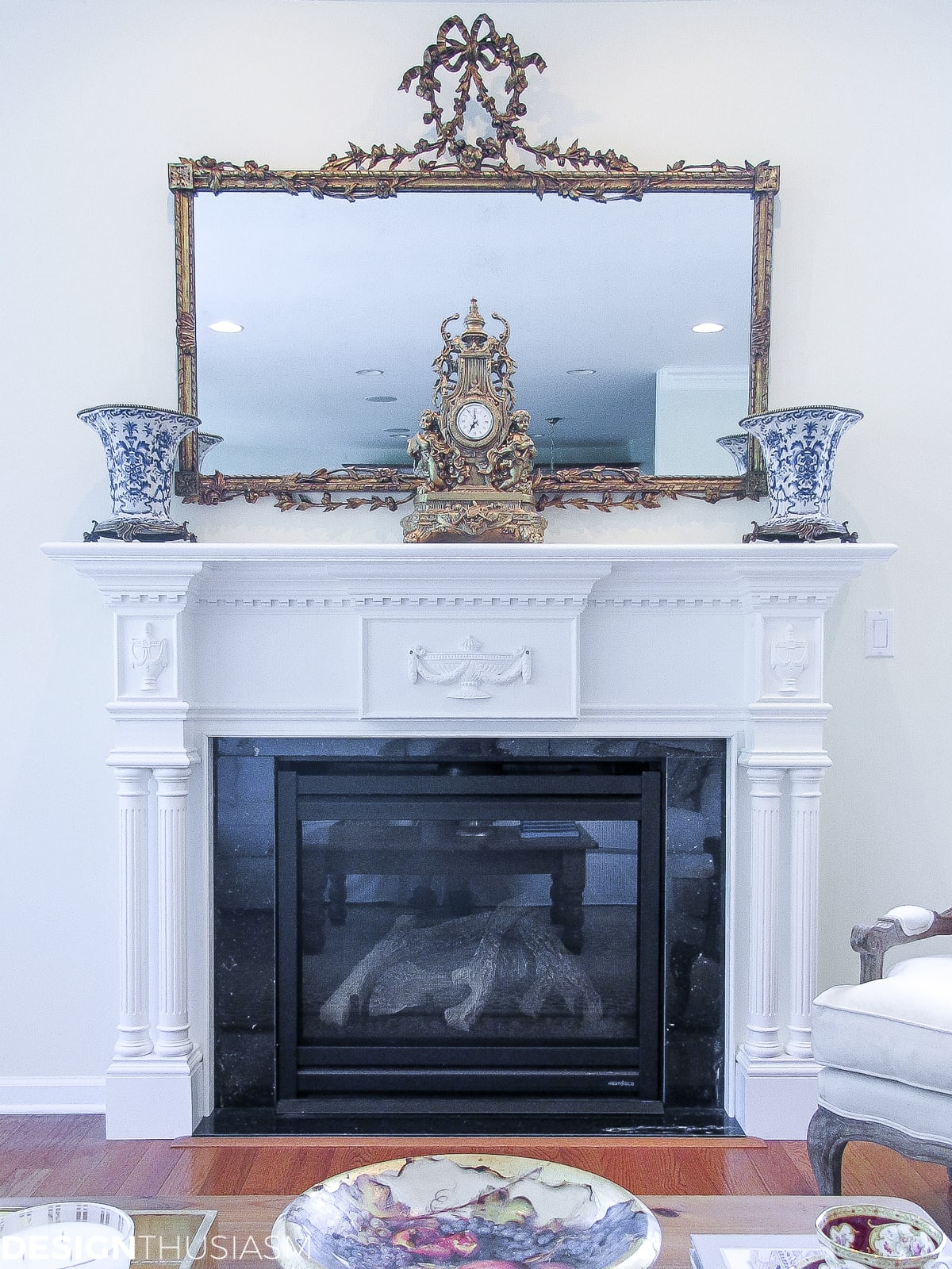 fireplace mantel