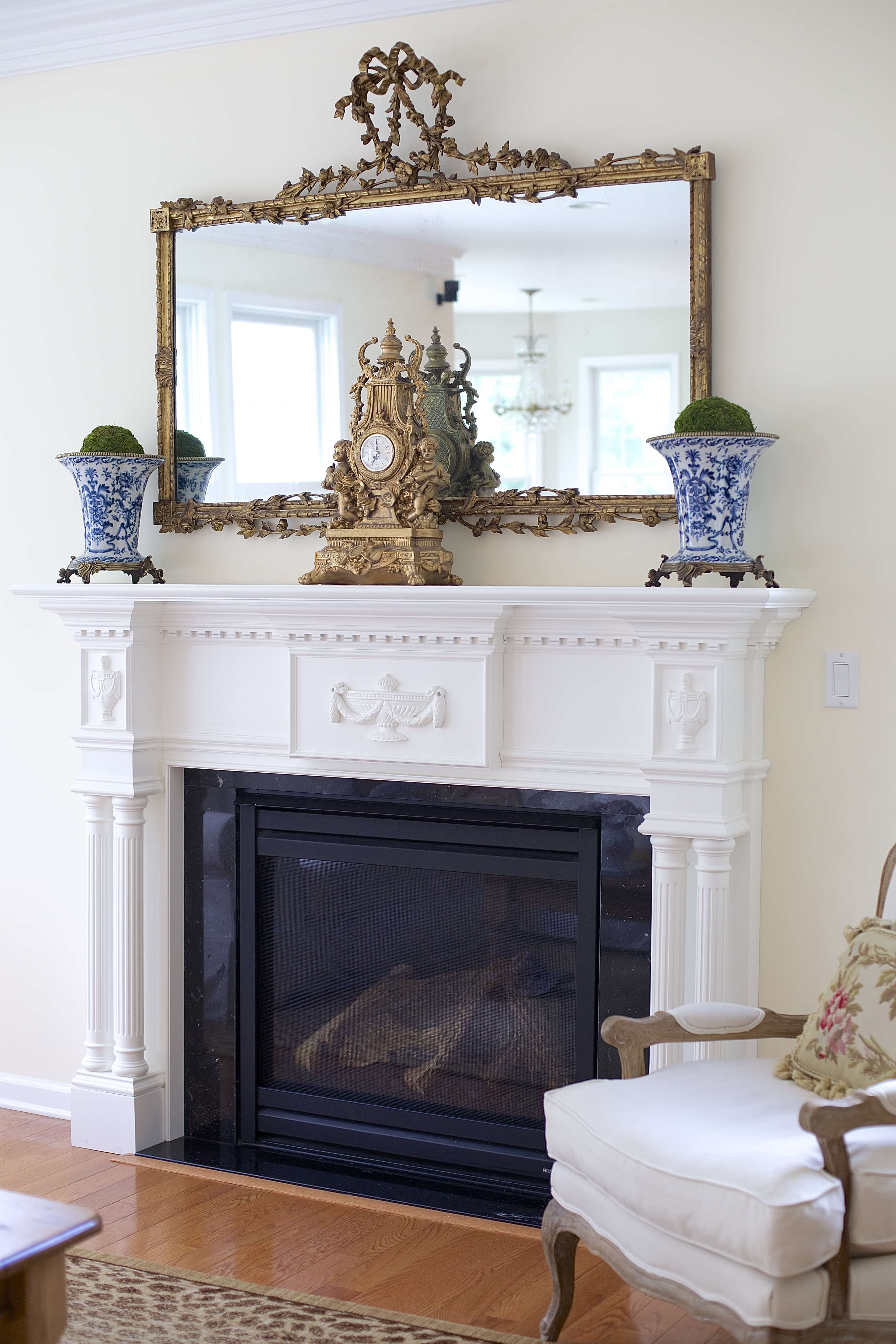 fireplace mantel