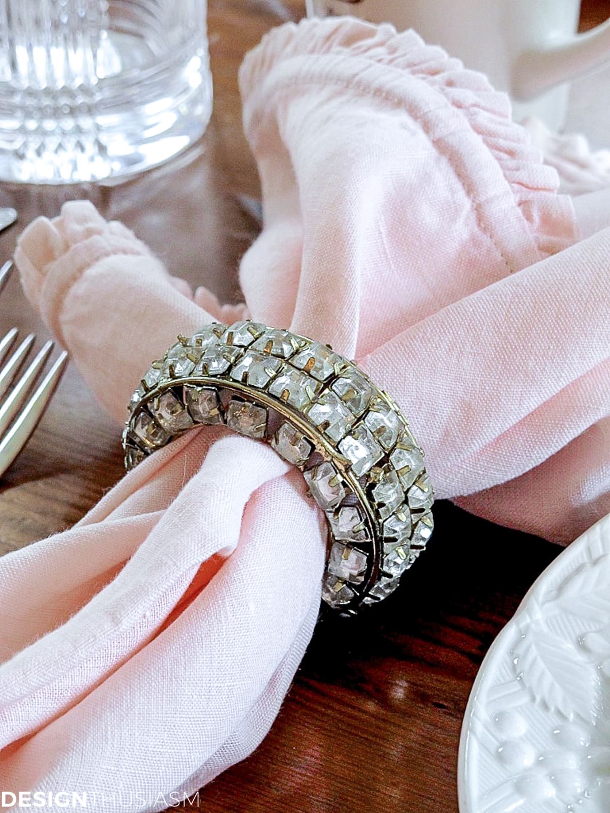 napkin and ring for table setting for lunch
