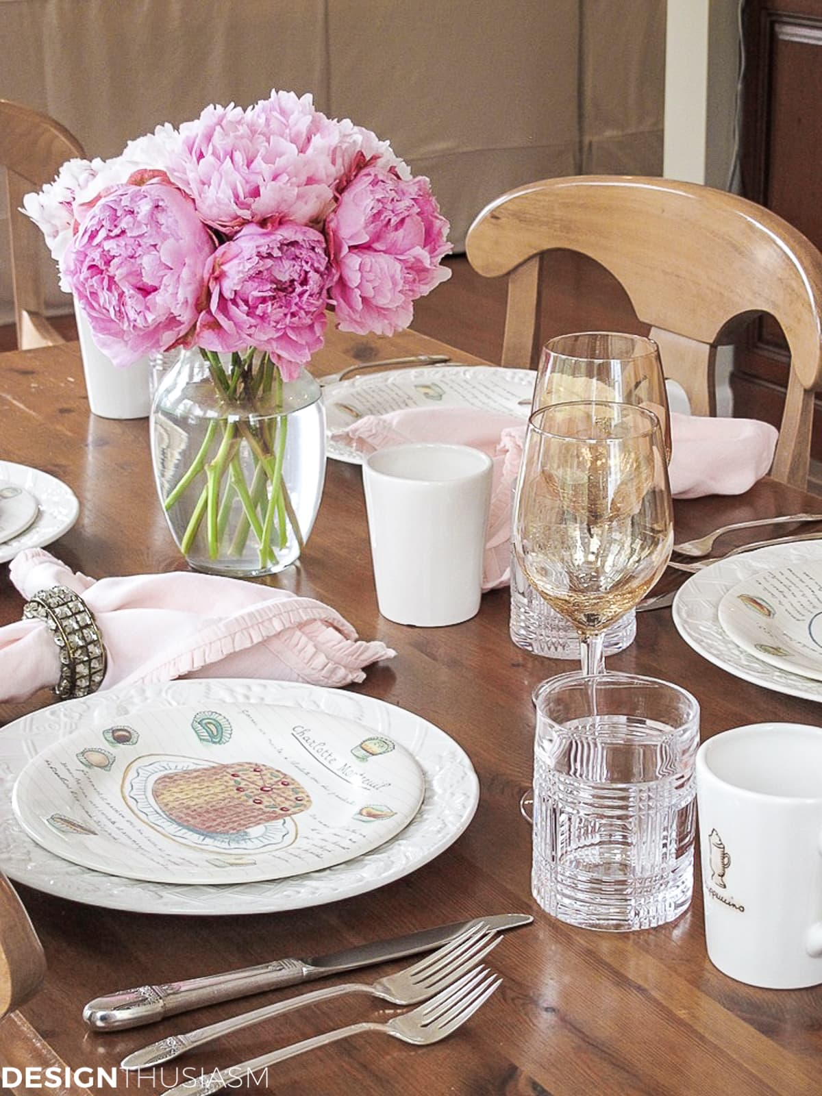 table setting for lunch