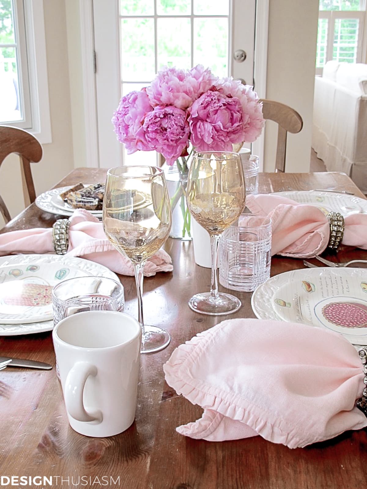 table setting for lunch