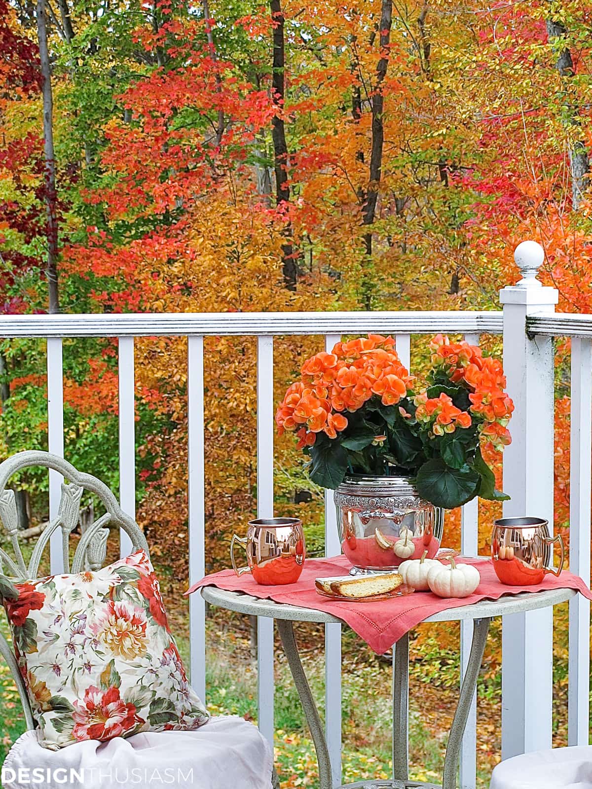Fall porch outdoor decor