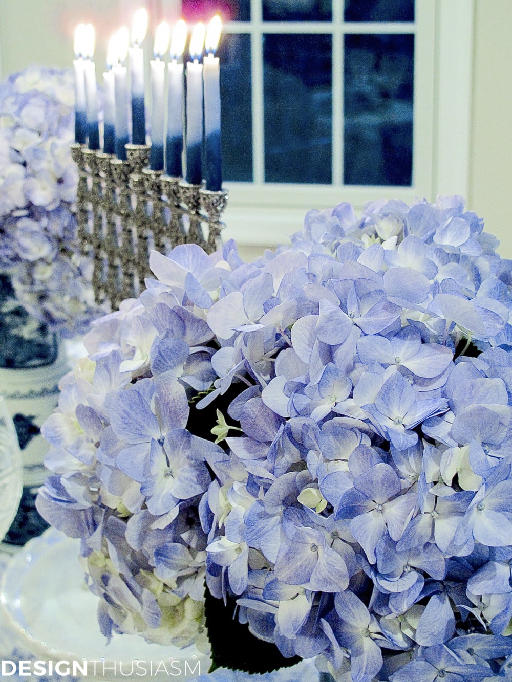 French Toile in a Blue and White Holiday Table Setting - terilynadamsblog.com