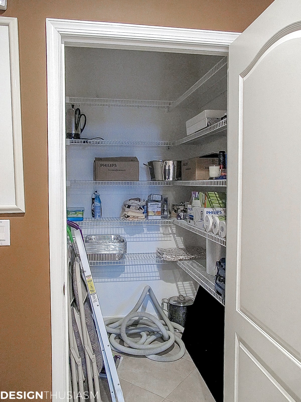 butler’s pantry storage closet before