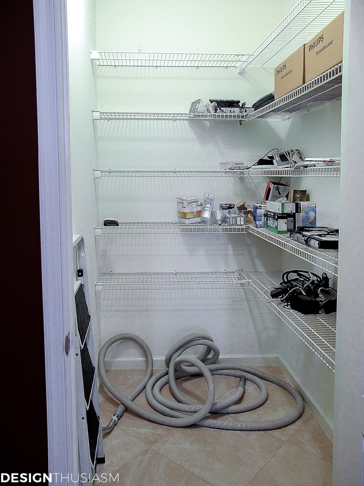 butler’s pantry storage closet before