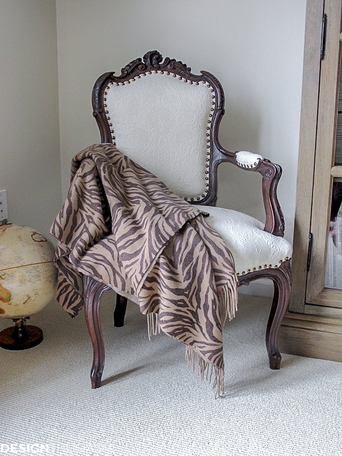 vintage French chair reupholstery