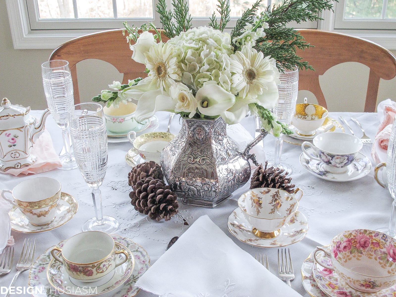 Winter Bouquet for an Afternoon Tea Party- terilynadamsblog.com