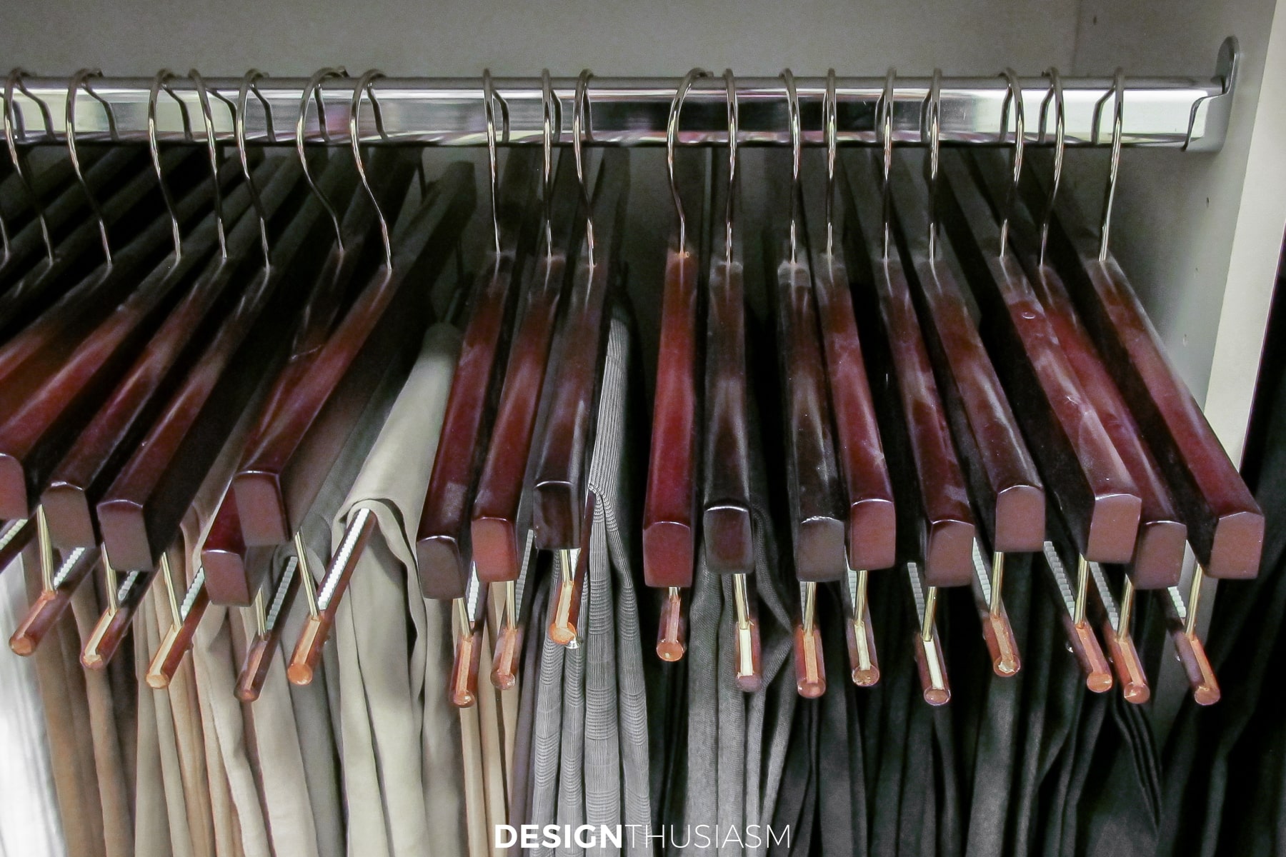 closet organization pant hangers