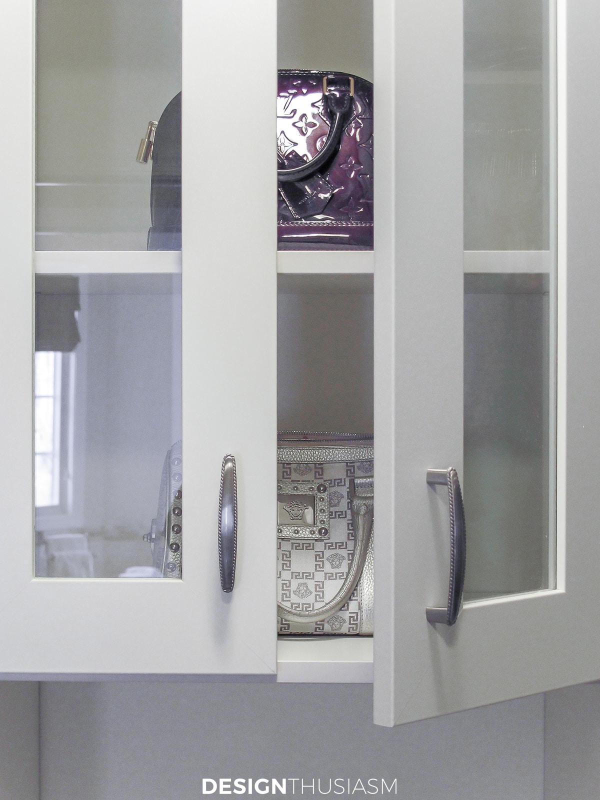 closet organization handbag cabinet
