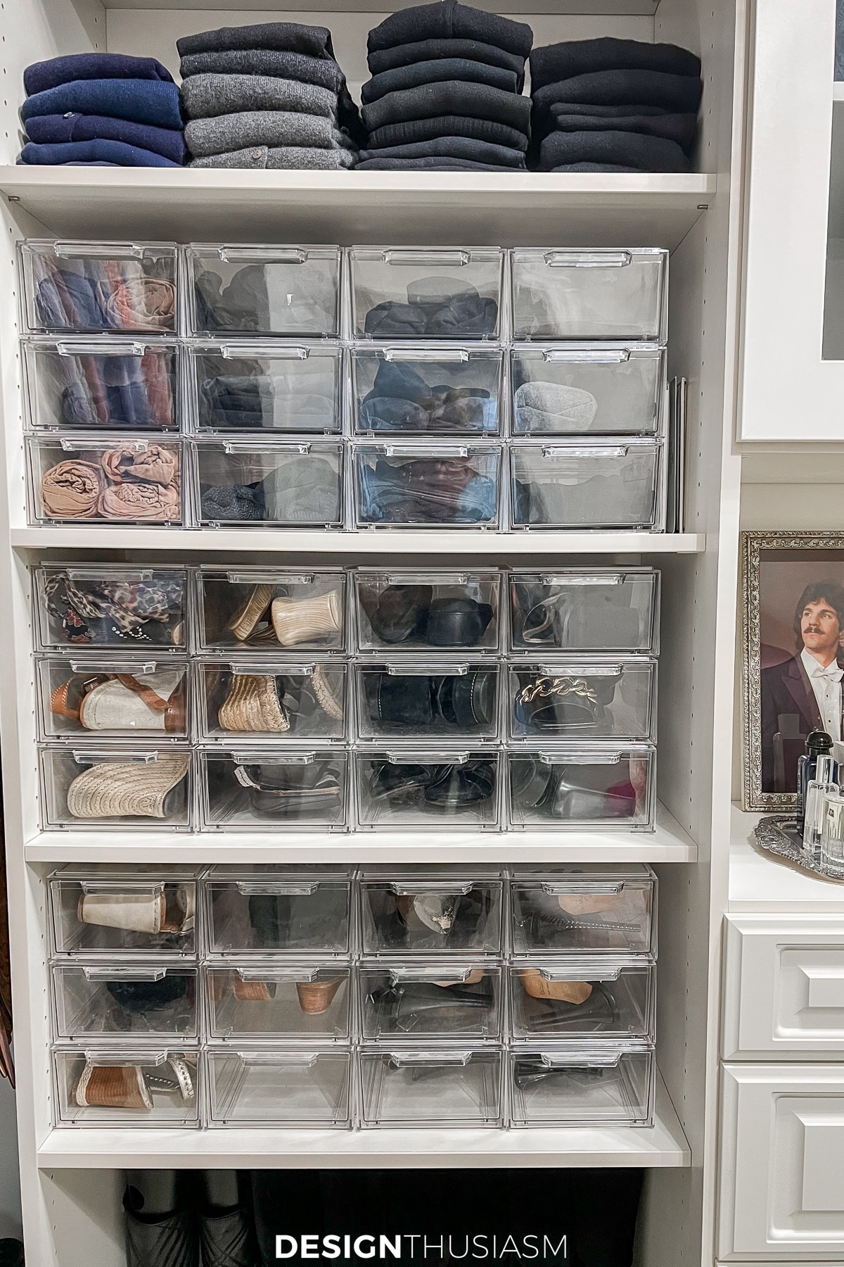 closet organization pull out drawers